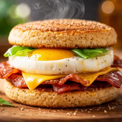 Image of Vegetarian Bacon and Egg McMuffin