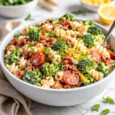 Image of Bacon Broccoli Ranch Pasta Salad