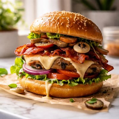 Image of Whole30 Bacon Mushroom Jack Burger