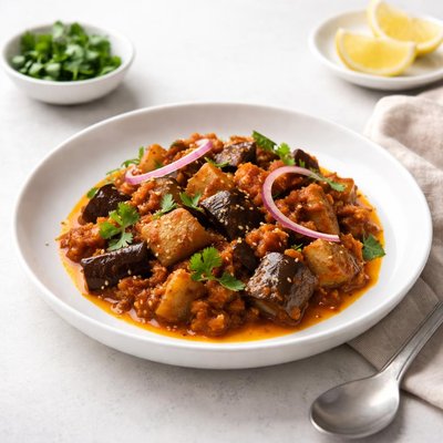 Image of "Curry de Berenjenas Bajo en Grasa"