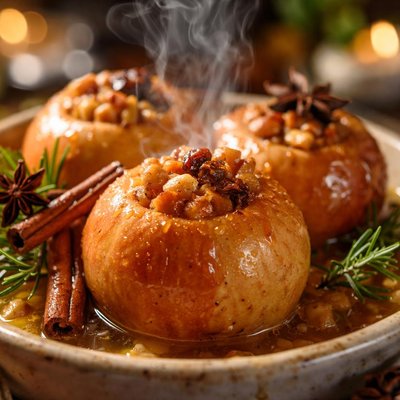 Image of Baked Apples in White Wine