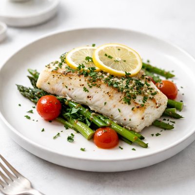 Image of Whole30 Baked Lemon Herb White Fish