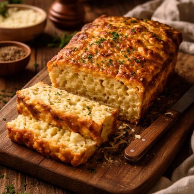 Image of Baked Macaroni Cheese Loaf