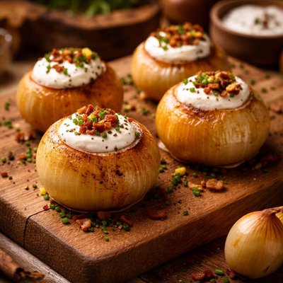 Image of Baked Onions with Sour Cream