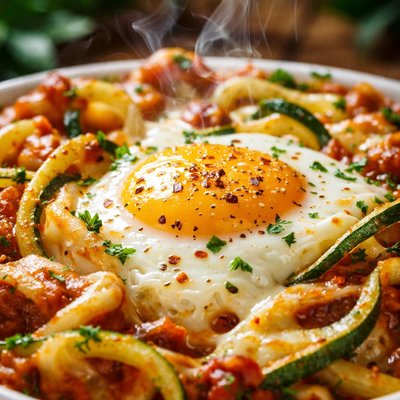 Image of Vegetarian Baked Pasta with Egg