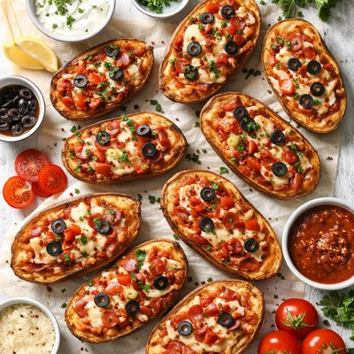 Image of Baked Pizza Potato Skins