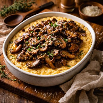 Image of Baked Polenta with Mushrooms