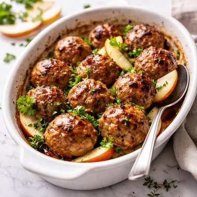 Image of Baked Pork and Apple Meatballs Gary Rhodes