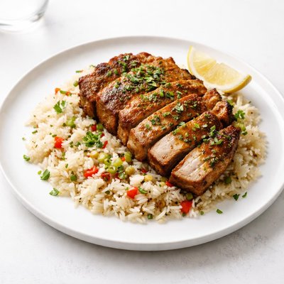 Image of Baked Pork Chops with Rice