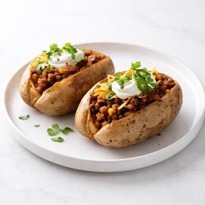 Image of Baked Potato Pockets with Chili