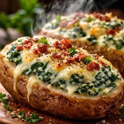 Image of Baked Potatoes Florentine
