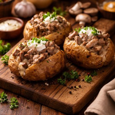 Image of Baked Potatoes Stroganoff