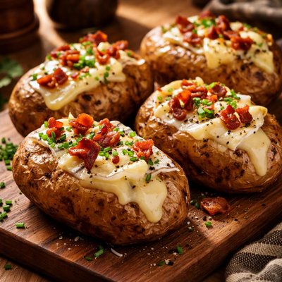 Image of Baked Potatoes Stuffed with Brie