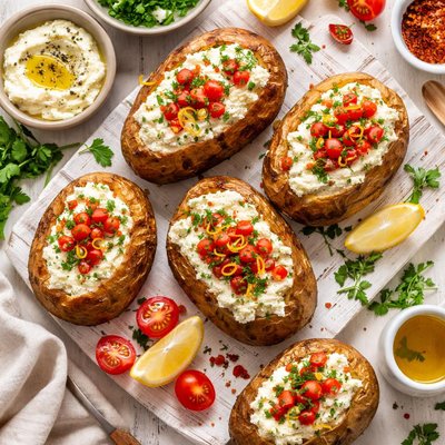 Image of Baked Potatoes Stuffed with Ricotta and Herbs