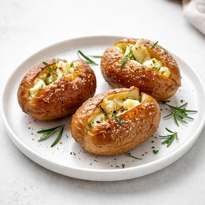 Image of Baked Potatoes with Sea Salt and Rosemary