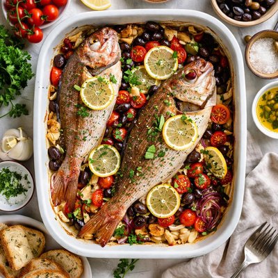 Image of Baked Red Snapper Greece