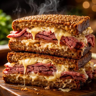 Image of Baked Reuben Sandwich Nuwave Flavorwave Ovens
