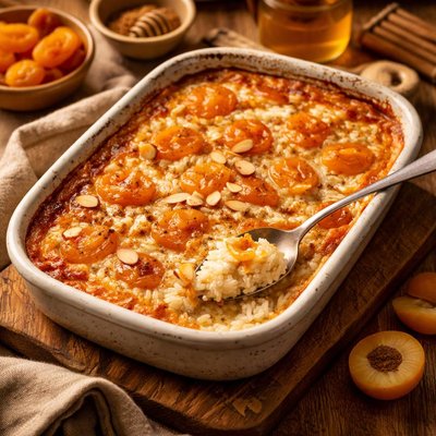 Image of Baked Rice Pudding with Apricots