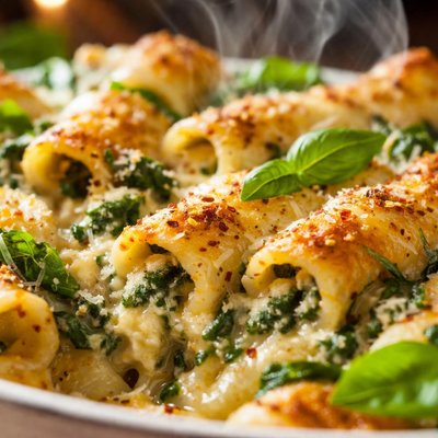Image of Baked Ricotta and Spinach Rigatoni