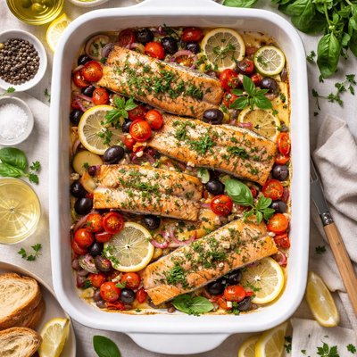 Image of Baked Salmon Provencale