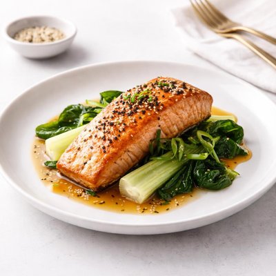 Image of Baked Salmon with Bok Choy