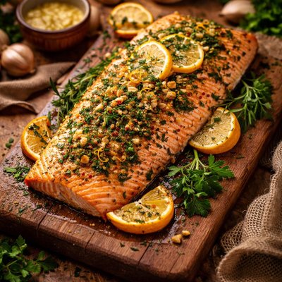 Image of Baked Salmon with Herbs