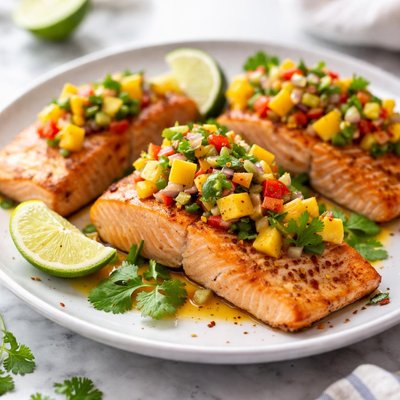 Image of Baked Salmon with Mango Salsa