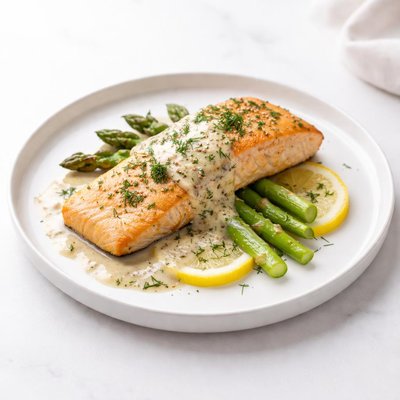Image of Baked Salmon with Mustard Dill Sauce