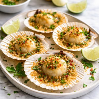 Image of Baked Scallops with Lime