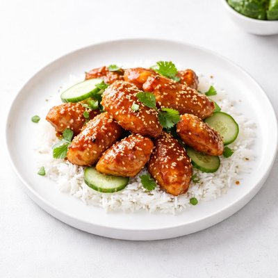 Image of Baked Sesame Chicken with Sweet Sour Sauce