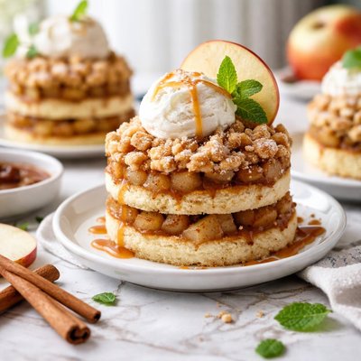 Image of Baked Shortbread Apple Dessert