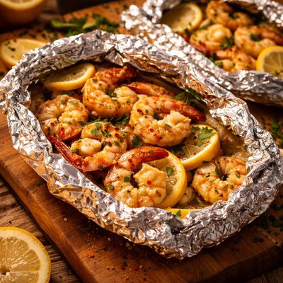 Image of Baked Shrimp in Foil