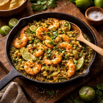 Image of Baked Shrimp with Tomatillos