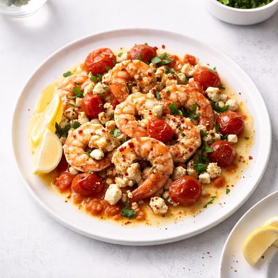 Image of Baked Shrimp with Tomatoes and Feta