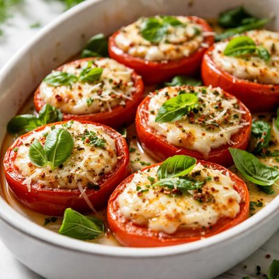 Image of Baked Smoked Mozzarella Tomato