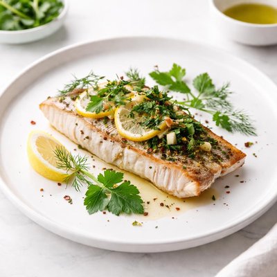 Image of Whole30 Baked Snapper with Lemon and Herbs