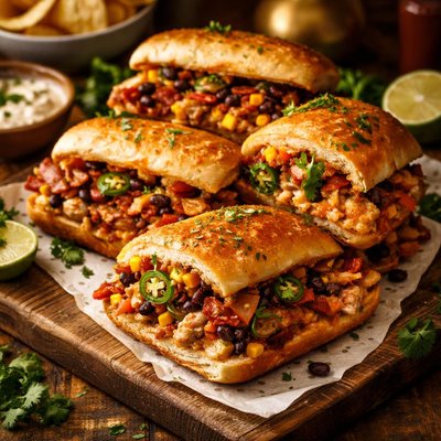 Image of Baked Southwest Sandwiches