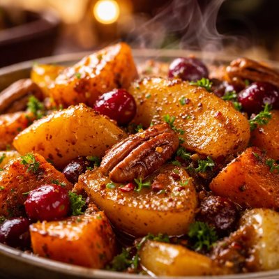 Image of Baked Spiced Sweet Potatoes and Pears Creole