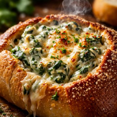 Image of Baked Spinach Dip Loaf