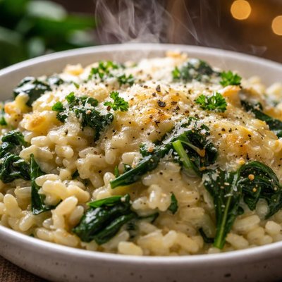 Image of Baked Spinach Risotto