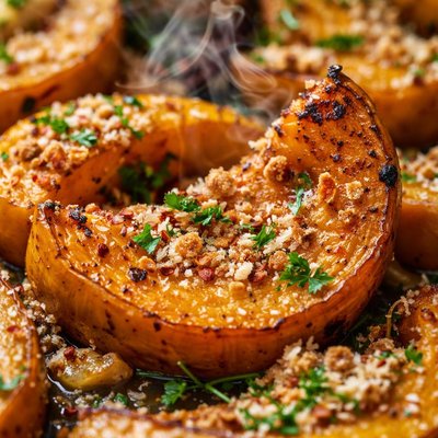 Image of Baked Squash with Garlic and Parmesan