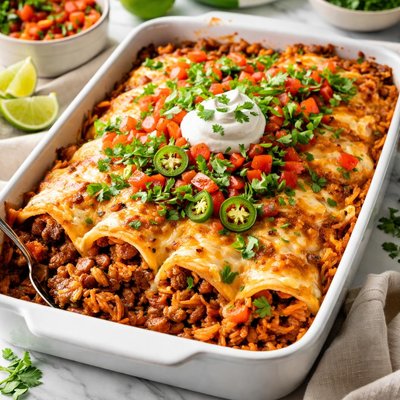 Image of Baked Steak Burrito Casserole