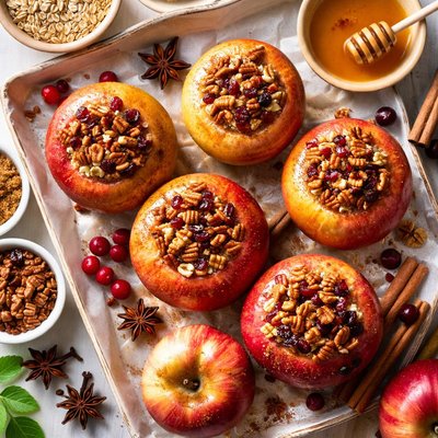 Image of Baked Stuffed Apples with Cinnamon Allspice and Cloves