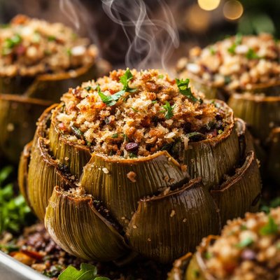 Image of Baked Stuffed Artichokes