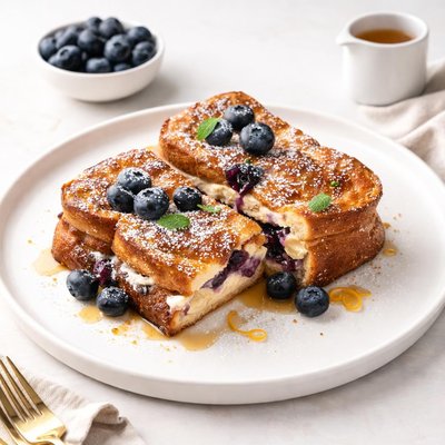 Image of Baked Stuffed Blueberry French Toast for 2