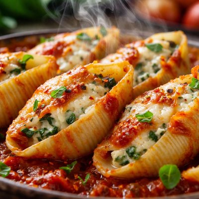 Image of Baked Stuffed Pasta Shells