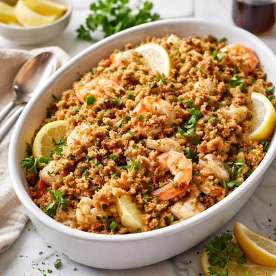 Image of Baked Stuffed Seafood Casserole