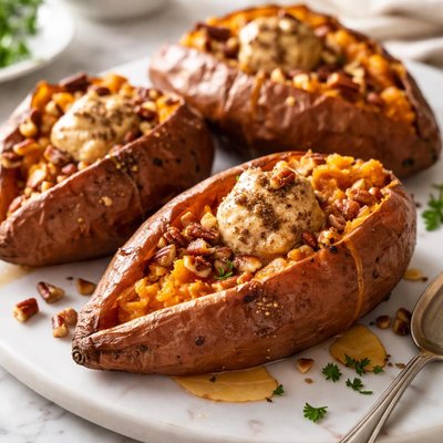 Image of Baked Sweet Potatoes with Cinnamon Butter