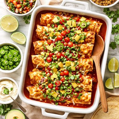 Image of Baked Tempeh Enchiladas
