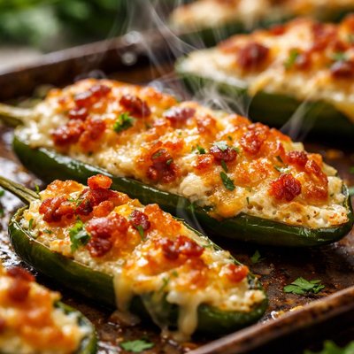 Image of Baked Texas Jalapeo Peppers